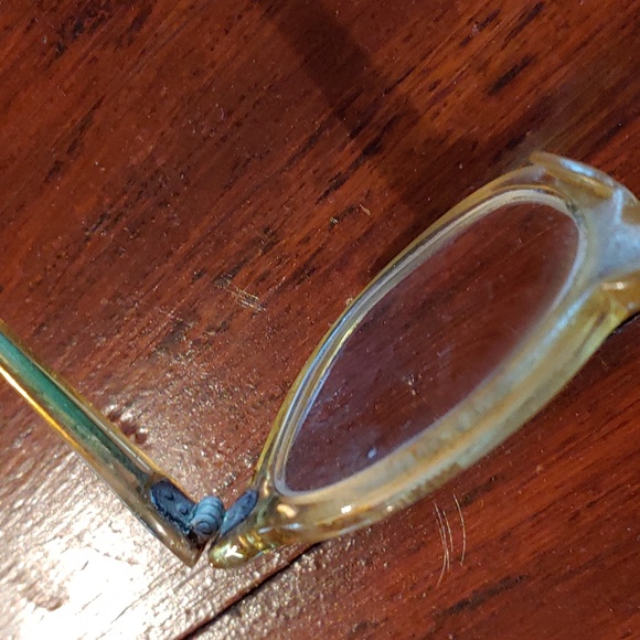 Vintage eye glasses frames yellow - Picture 5 of 10